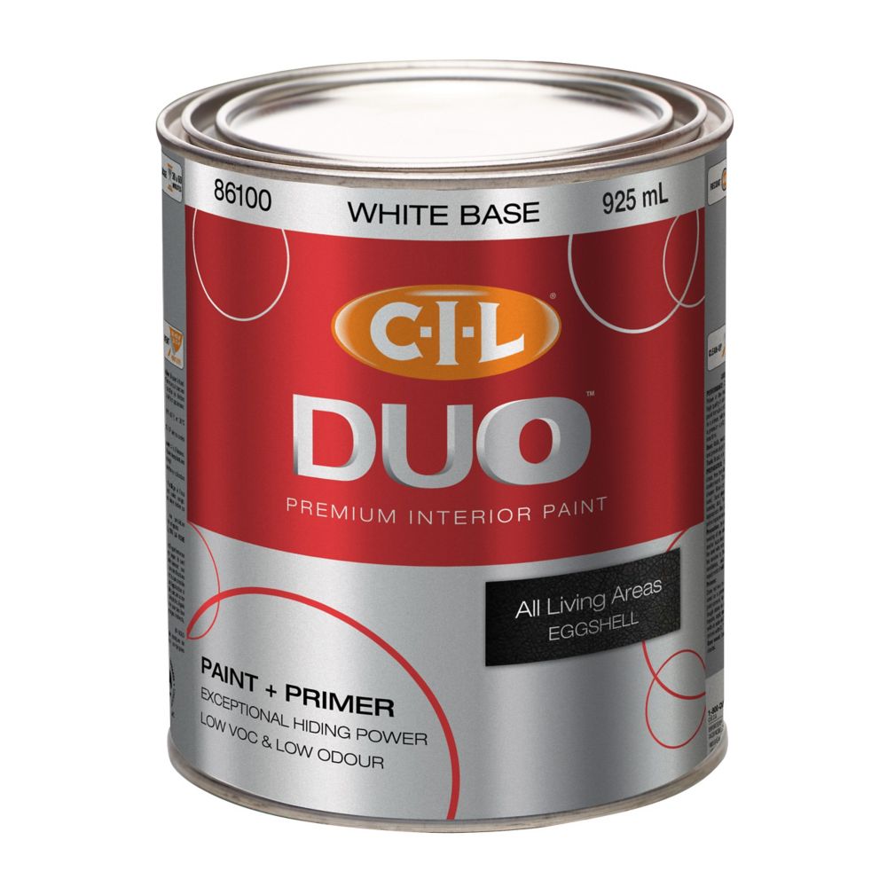 CIL Duo CIL DUO Interior Eggshell White 917ML The Home Depot Canada