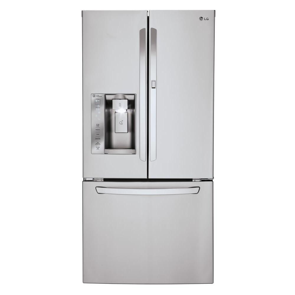 LG 24 cu. ft. DoorinDoor French Door Refrigerator with Slim SpacePlus Ice System in Stainless