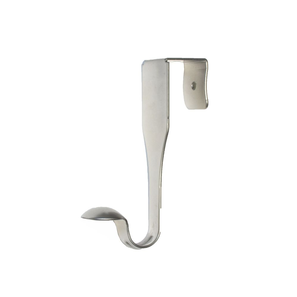 Satin nickel single over the door hook
