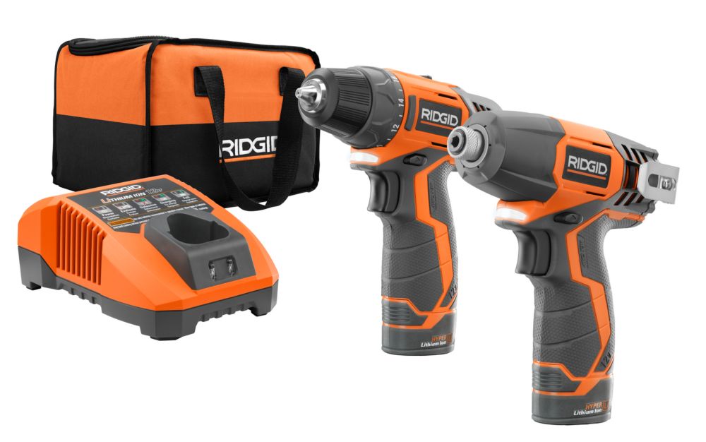 RIDGID 12V Hyper Lithium-Ion Drill/Driver and Impact Driver Combo Kit