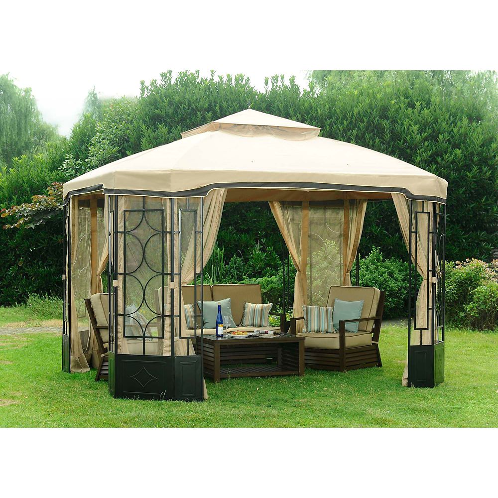 Sunjoy 142inch x 83inch Alcove Gazebo Mosquito Netting The Home