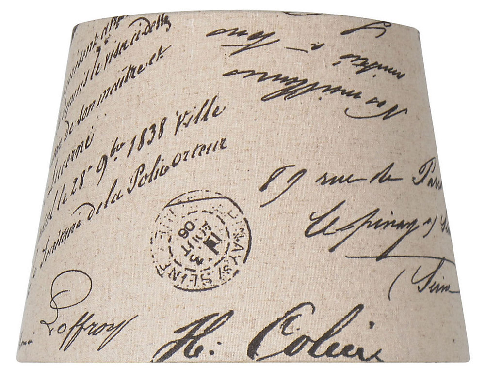 Hampton Bay Script Print Hardback Accent Shade The Home Depot Canada