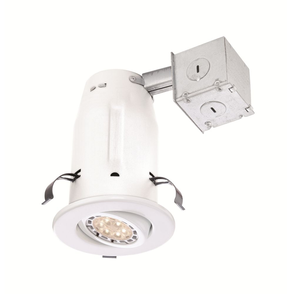 Commercial Electric 3inch Recessed NonIC Gimbal LEDLighting Kit in