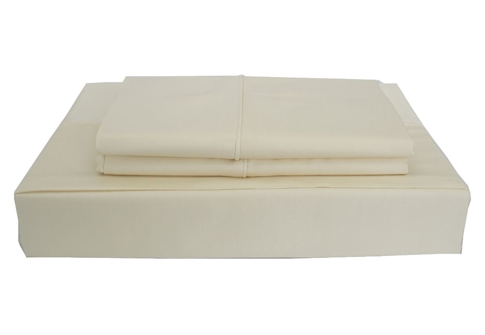 Maholi Bamboo Solid - Ensemble de draps, beige, lit 2 places Maholi Bamboo Solid - Ensemble de draps, beige, lit 2 places
