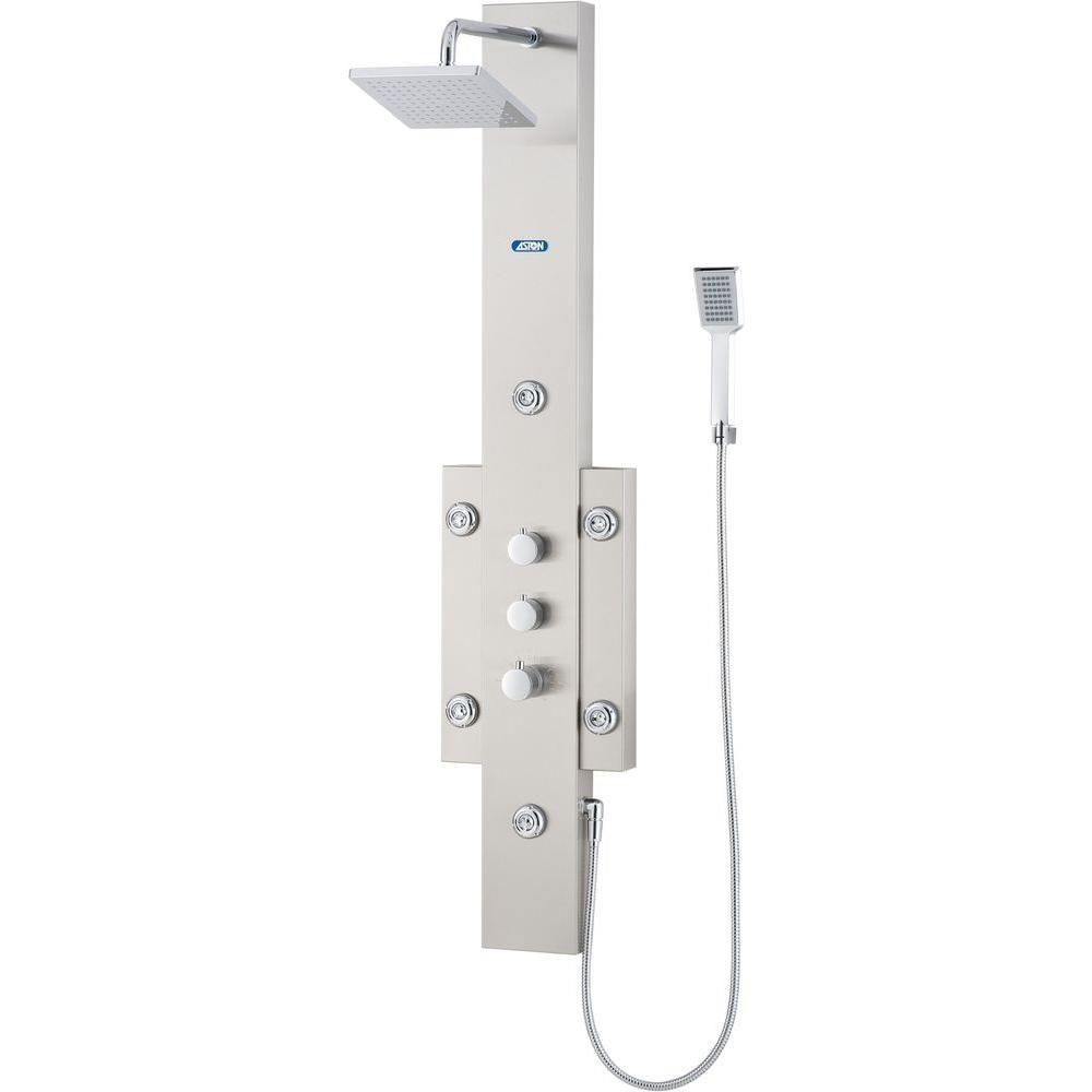 Aston 6Jet Shower System with Directional Showerhead in Stainless