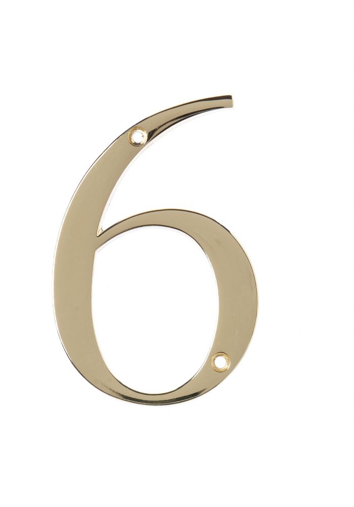 Hillman 4 Inch Brass House Number 6 The Home Depot Canada