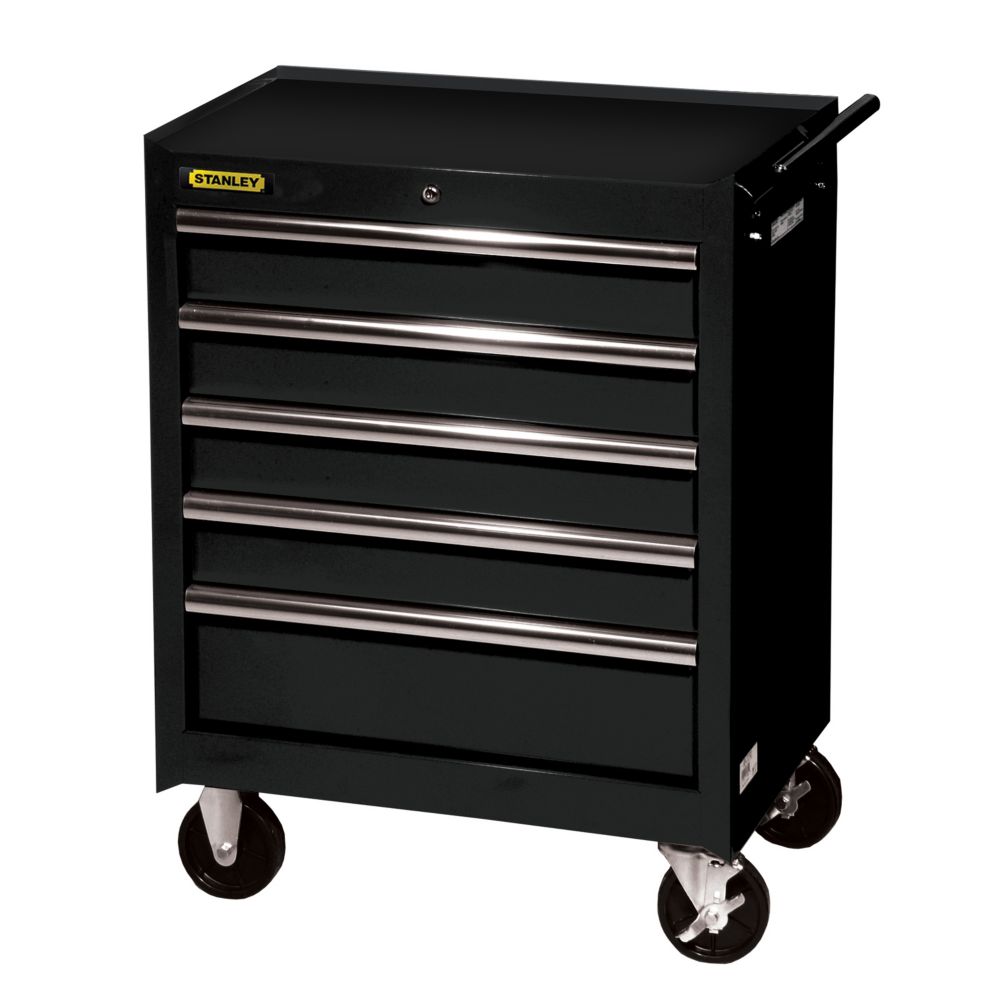 Stanley 27 Inch 5 drawer Black The Home Depot Canada