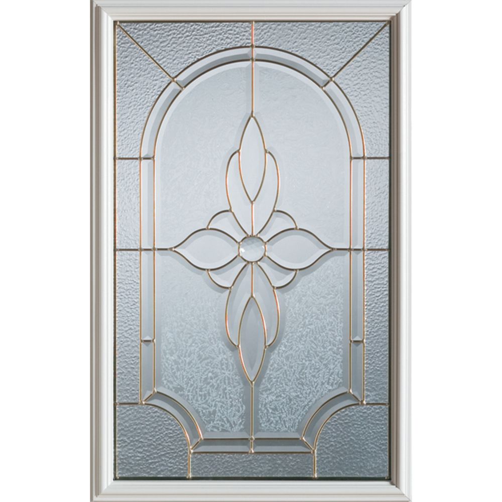 Stanley Doors 23 inch x 37 inch Trellis Zinc Caming 1/2 Lite Decorative