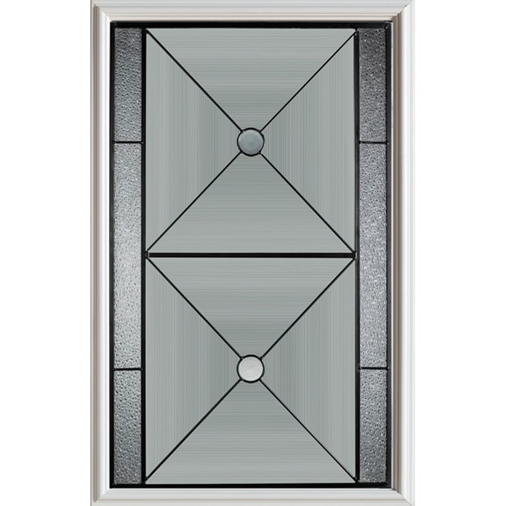 Masonite Sequence 22-inch x 36-inch Nickel Glass Insert | The Home ...