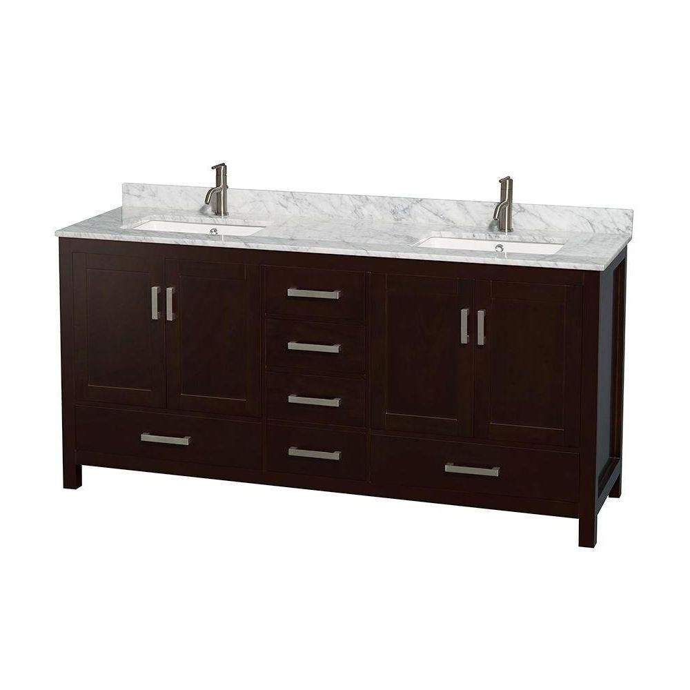 Wyndham Collection Sheffield 72inch Double Vanity in