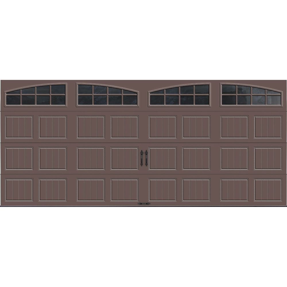 Clopay Gallery Collection 16 ft. x 7 ft. Intellicore Insulated Bronze