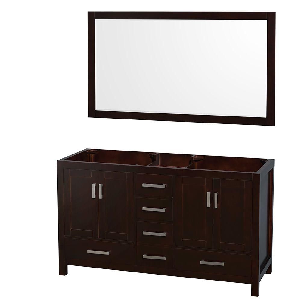 Wyndham Collection Sheffield 59inch Double Vanity with 58inch