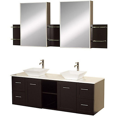 wyndham collection avara 60-inch vanity in espresso with double