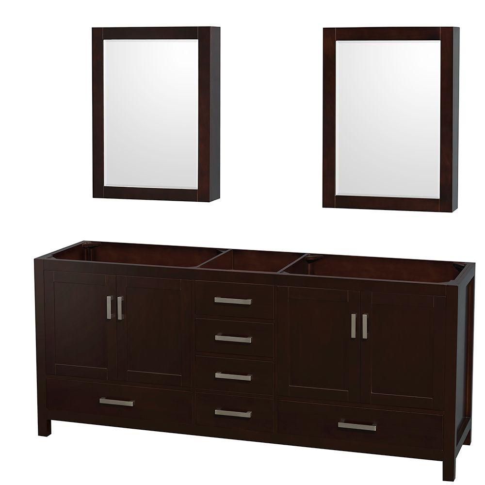 Wyndham Collection Sheffield 80inch Double Vanity with
