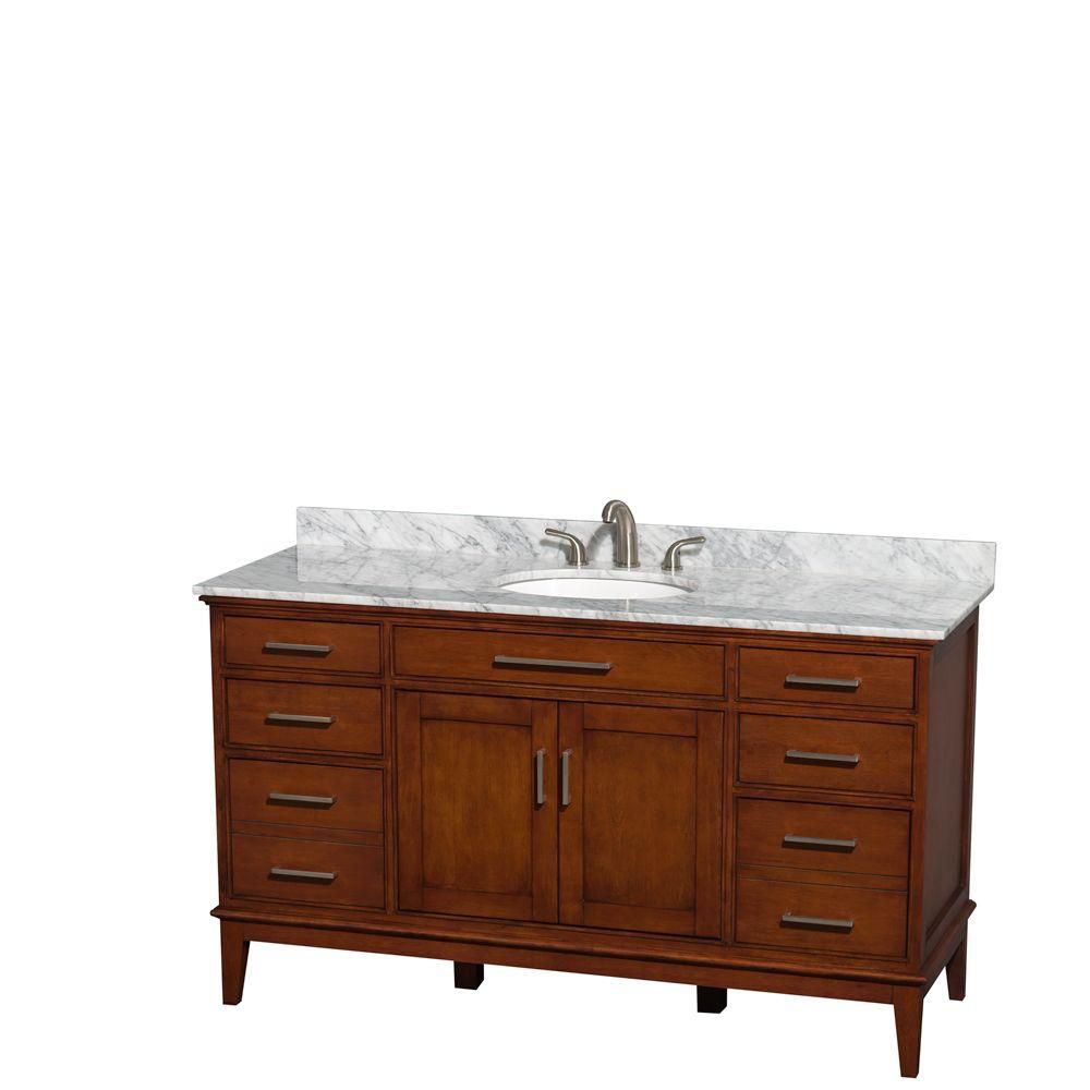 Wyndham Collection Hatton 60inch W 6Drawer 2Door Freestanding Vanity