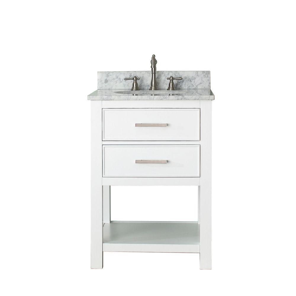 GLACIER BAY 24 inch W Peython Vanity Ensemble White The Home Depot Canada