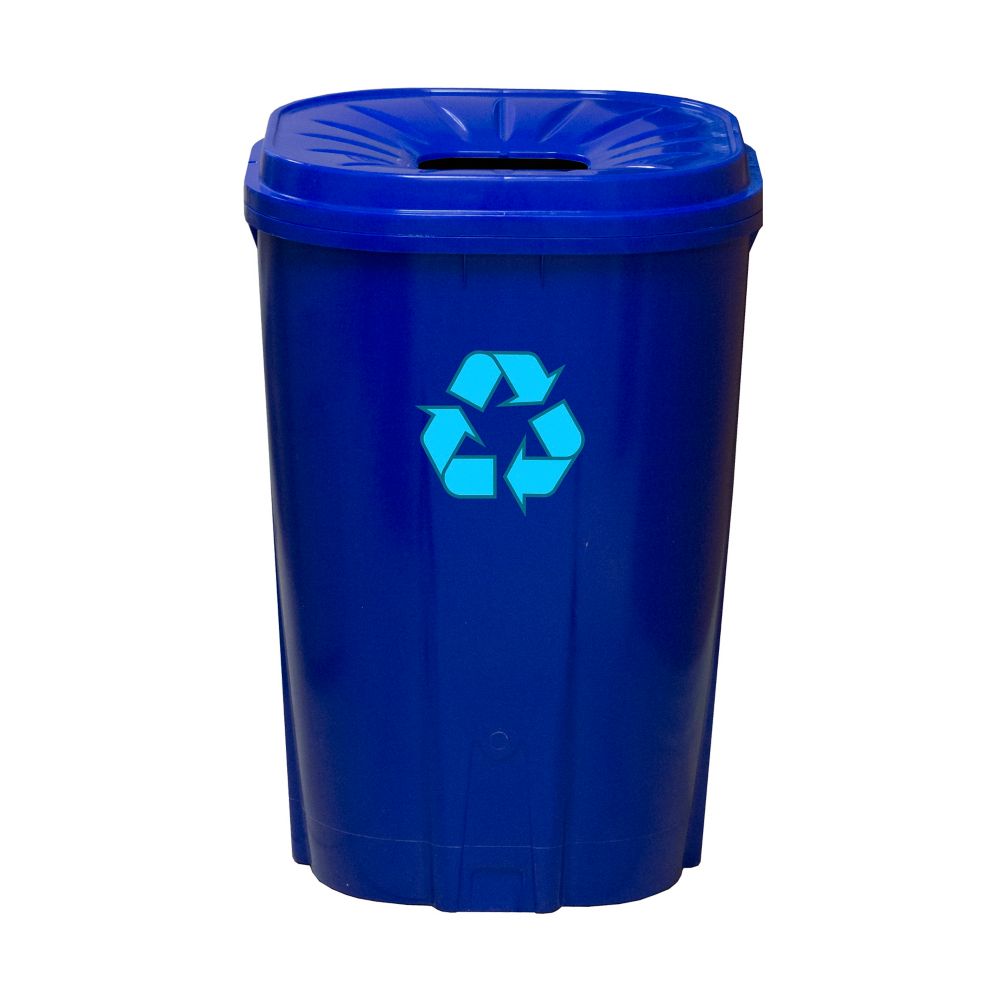 Enviro World 55 gallon Recycling bin Blue The Home Depot Canada