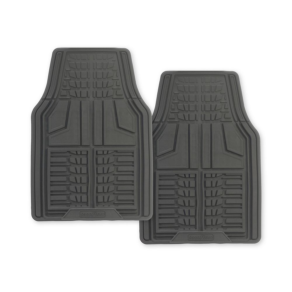 Goodyear Premium 2Piece Rubber Car Mat Grey The Home Depot Canada