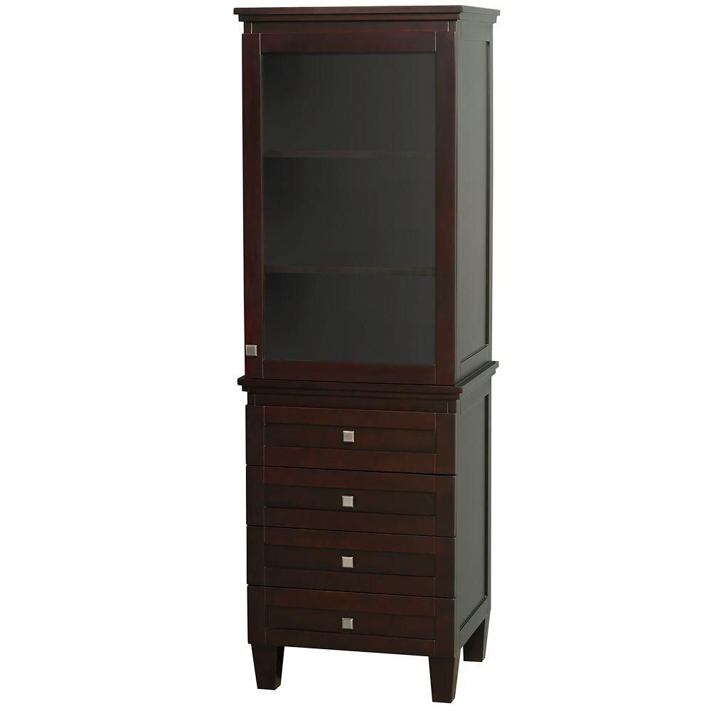 Linen Cabinets Bathroom Floor The Home Depot Canada Wyndham Collection Acclaim 24 Inch W X 72 1 4 H