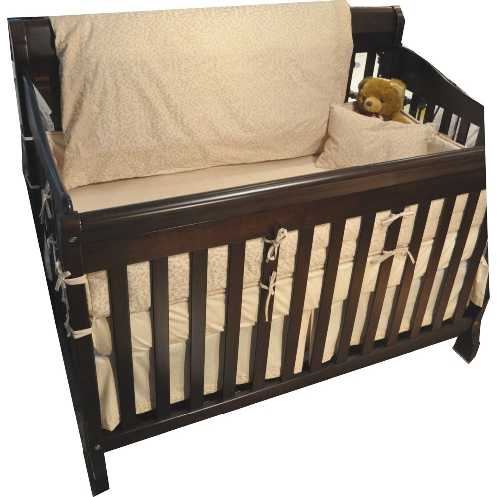 Maholi Baby Bamboo Dust Ruffle, Crib, Natural Leaf The Home Depot Canada