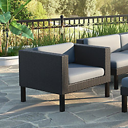 Oakland Patio Chair in Textured Black Weave