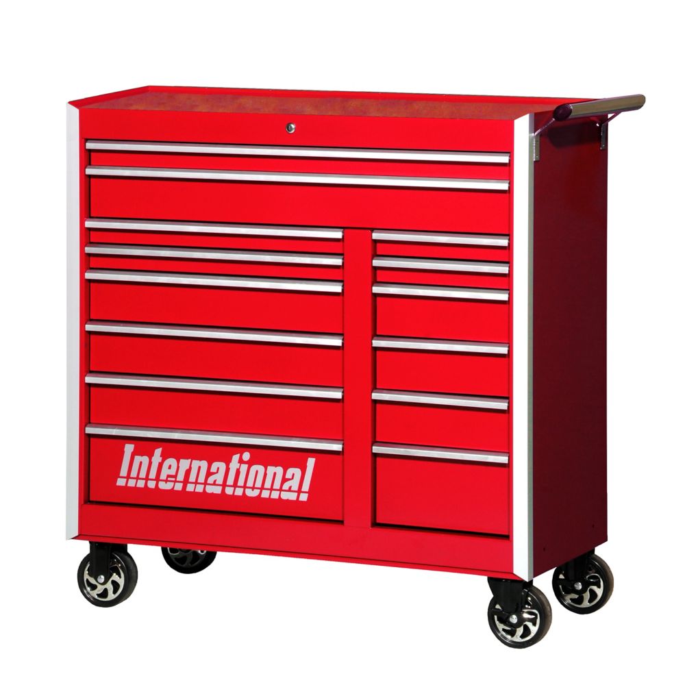 International 42 Inch Professional Series 14 Drawer Red Tool Cabinet ...