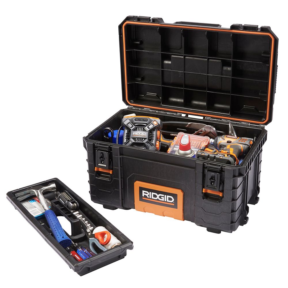 RIDGID 22Inch Tool Box Pro in Black The Home Depot Canada