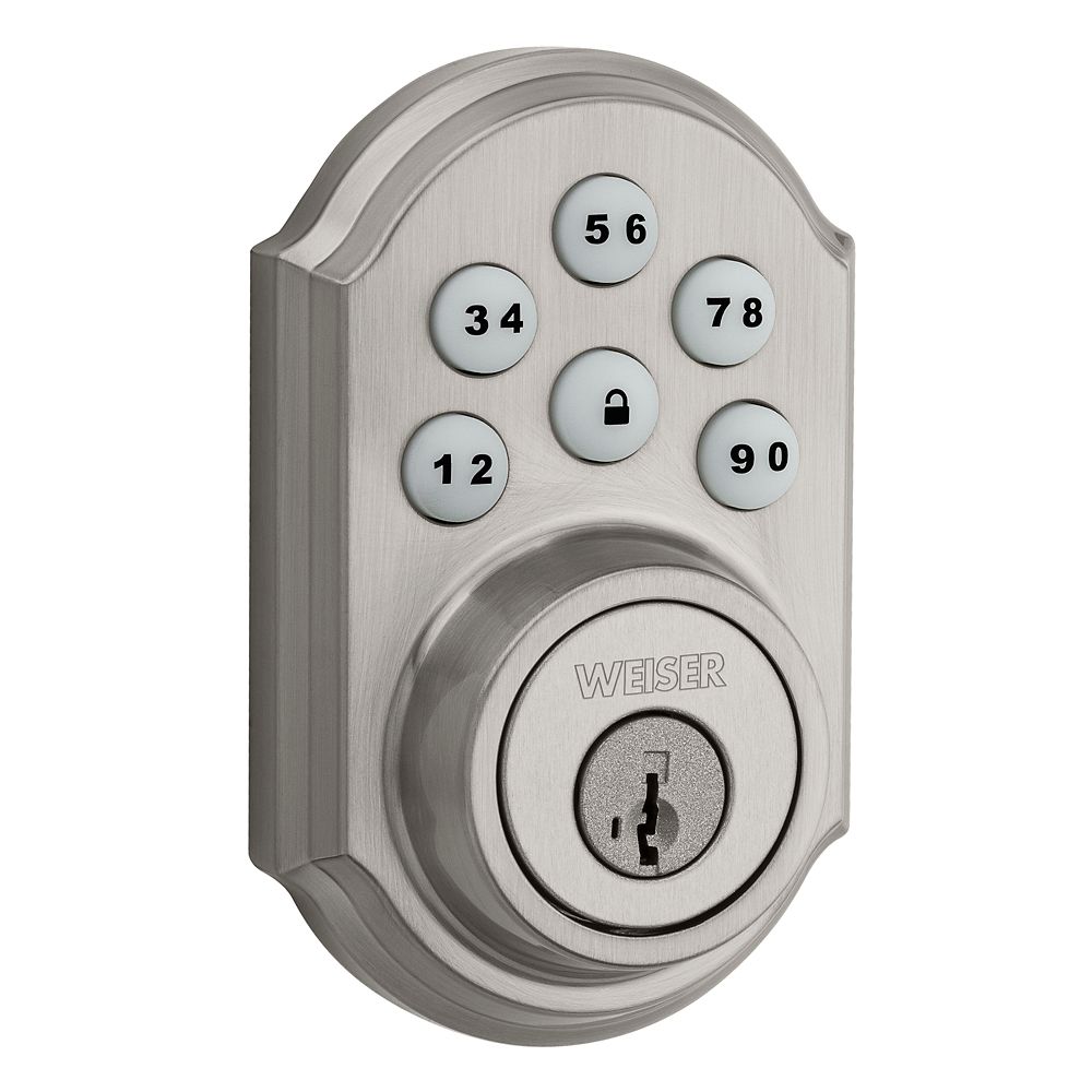 Weiser Wink Smartcode Traditional Satin Nickel Deadbolt 