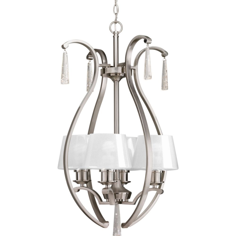 Progress Lighting Piedmont Collection 4Light Burnished Silver Foyer