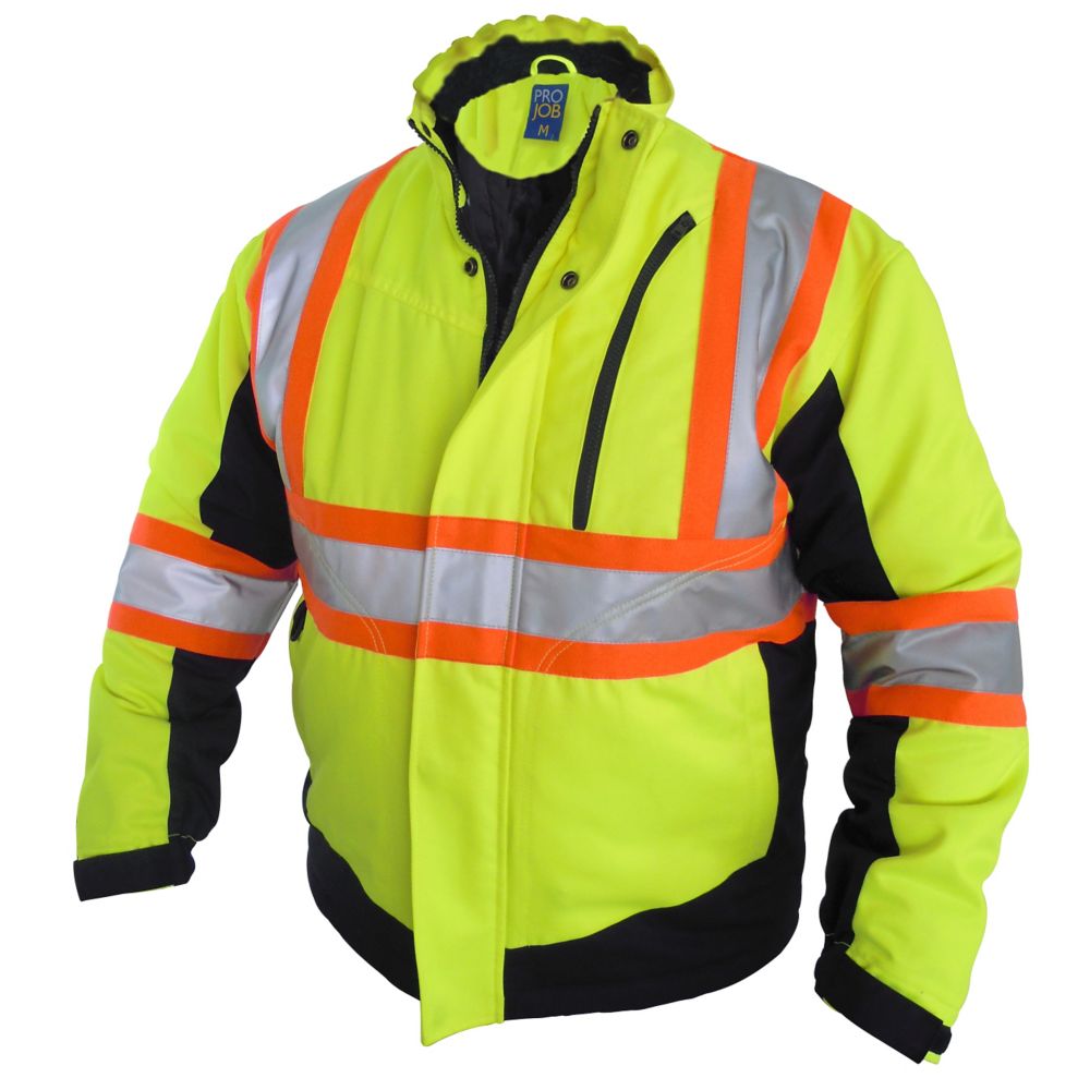 Projob Swedish Workwear CSA High Visibility Winter Lined Work Jacket ...