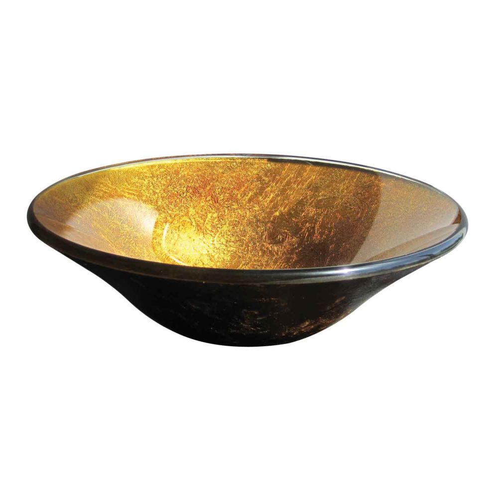 Magick Woods Glass Vessel Sink in Gold Foil The Home Depot Canada