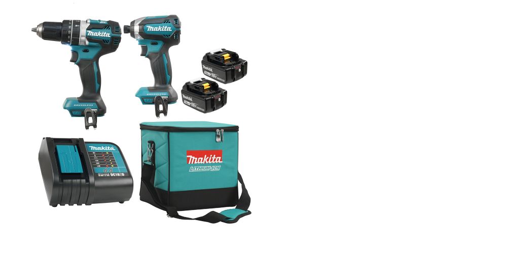 makita 18v hammer drill impact driver combo