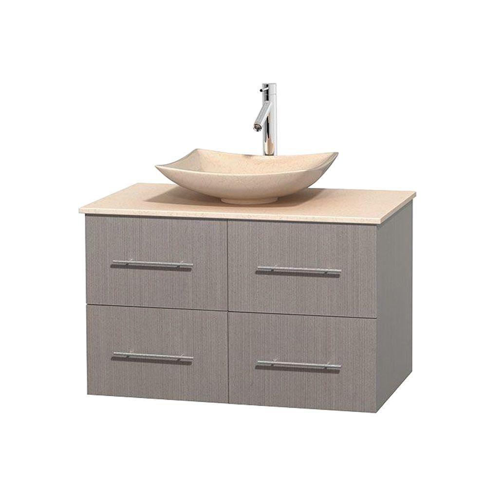 Wyndham Collection Centra 36-inch W 2-Drawer 2-Door Wall Mounted Vanity ...