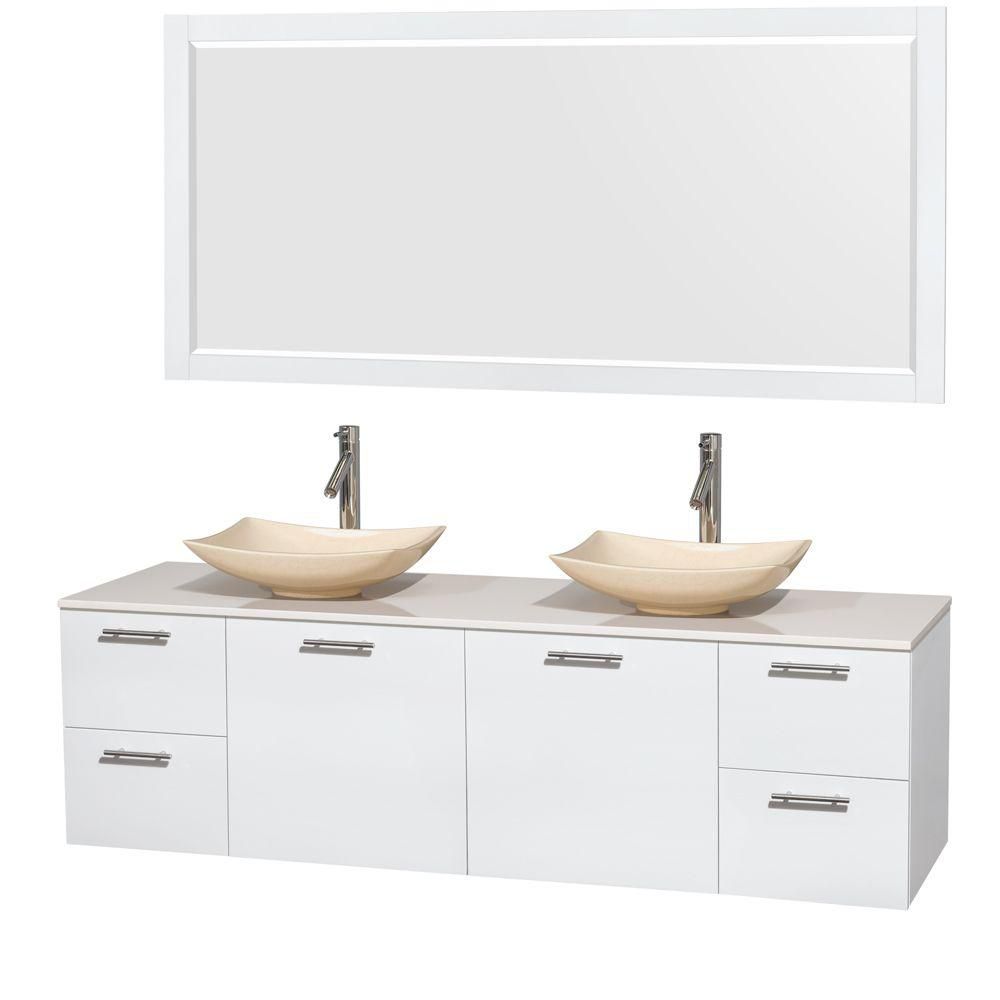 Bathroom Vanities With Sinks The Home Depot Canada Wyndham Collection Amare 72 Inch W 4 Drawer 2 Door Vanity