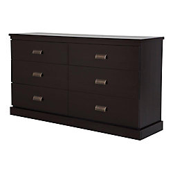 Gloria 18-inch x 7.2-inch x 66.25-inch 6-Drawer Dresser in Brown