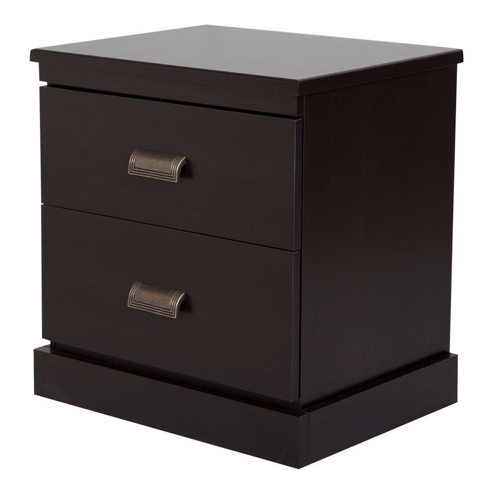 Gloria 22-inch x 23.25-inch x 17-inch 2-Drawer Nightstand in Brown
