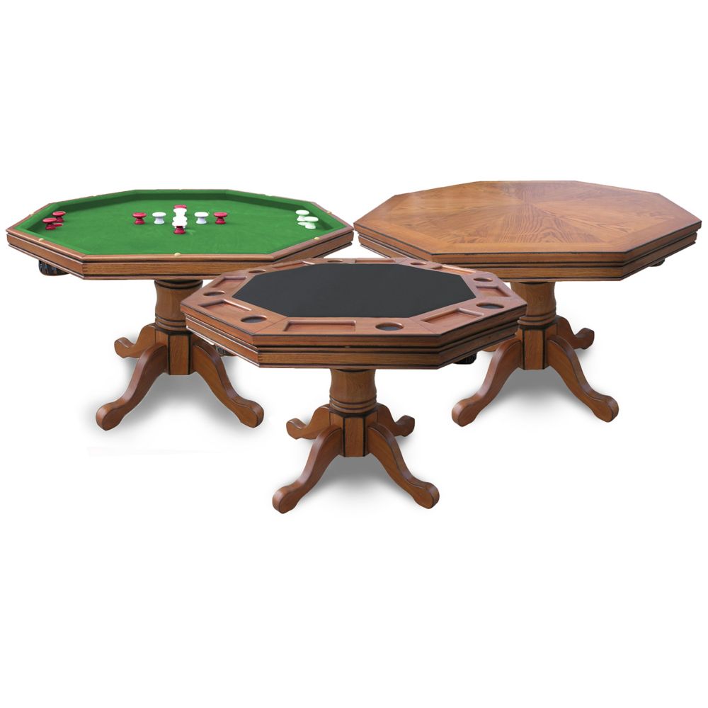 Kingston Oak 3 In 1 Poker Table