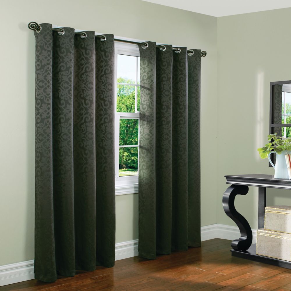 Home Decorators Collection Grommet, Charcoal, 54 x 95 