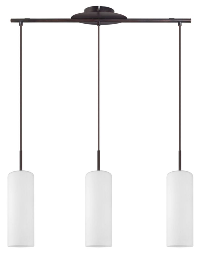 Light In Bronze Troy 5 Frosted Finish 3l Rubbed With Opal Glass Suspension Oil Yb6gyvf7