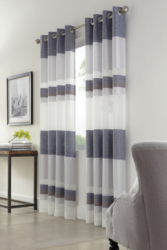 Home Decorators Collection Grommet, Blue, 52 x 84 The Home Depot Canada