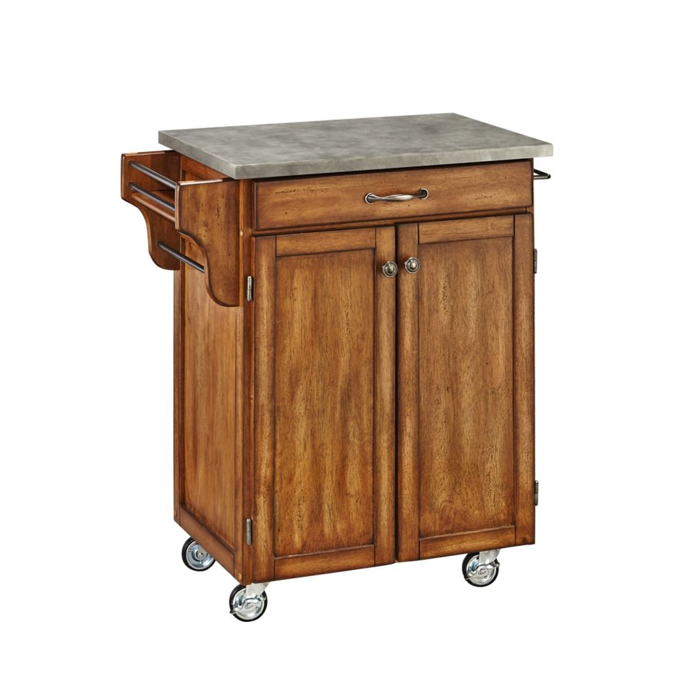Oak Cuisine Cart with Concrete Top Oak Cuisine Cart with Concrete Top