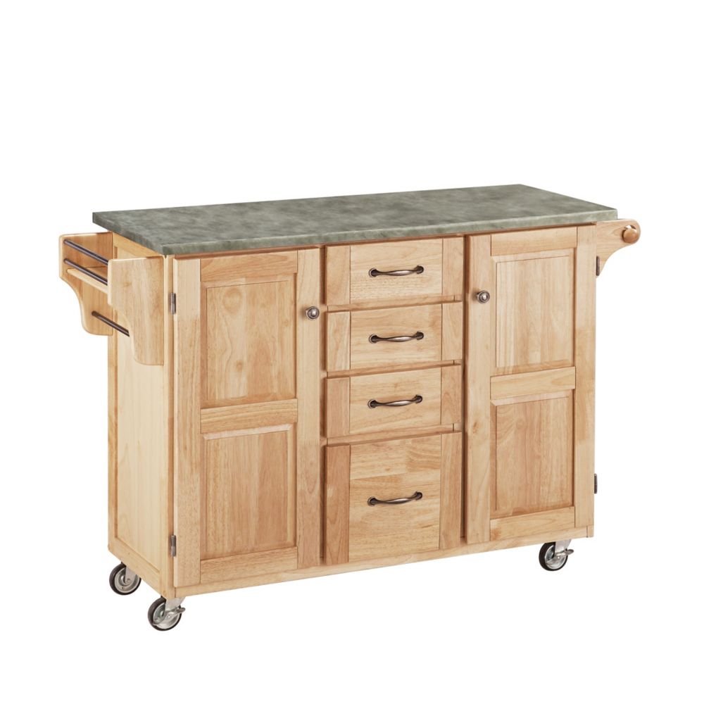 Naturel créer-un-Cart avec dessus en béton Naturel créer-un-Cart avec dessus en béton