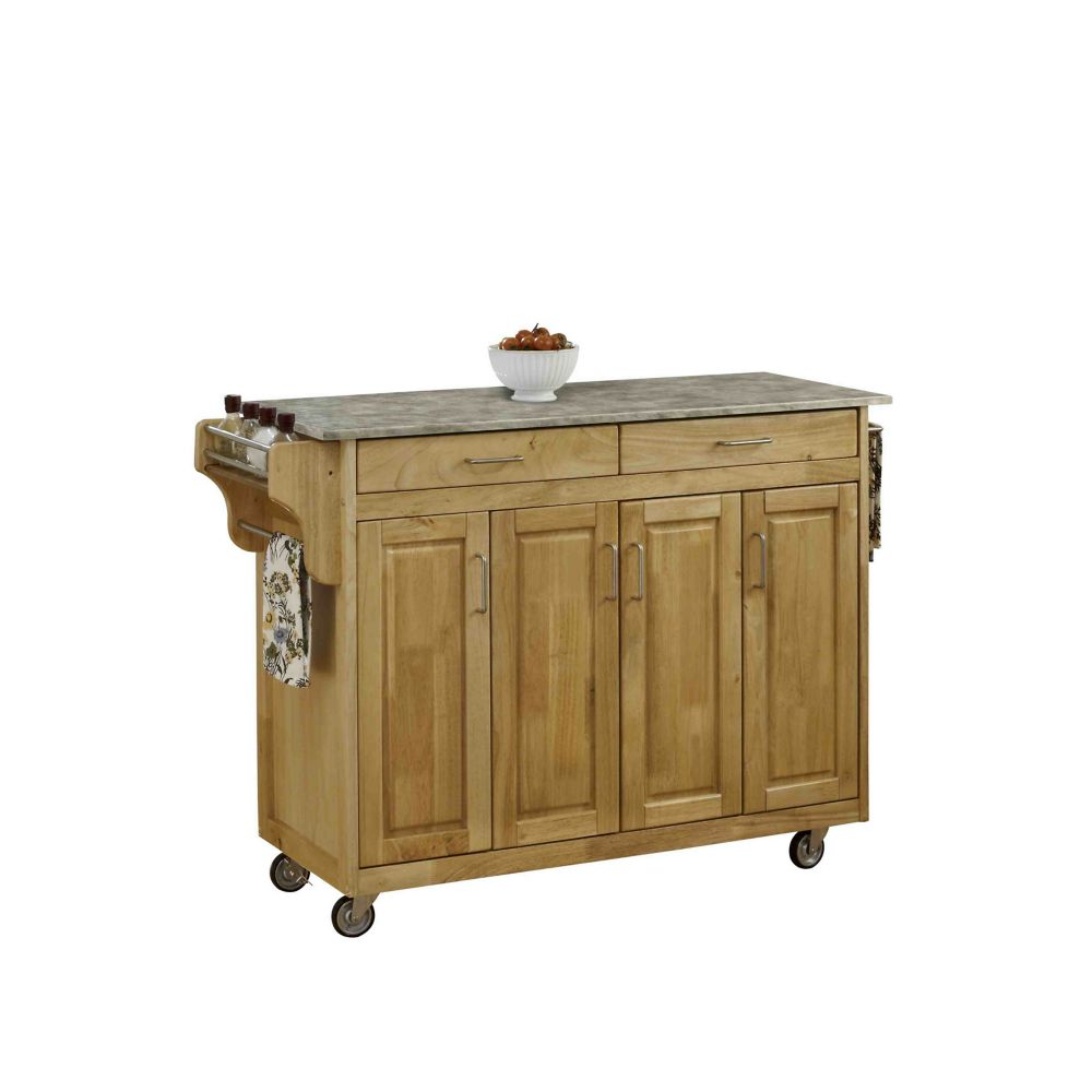 Naturel créer-un-Cart avec dessus en béton Naturel créer-un-Cart avec dessus en béton
