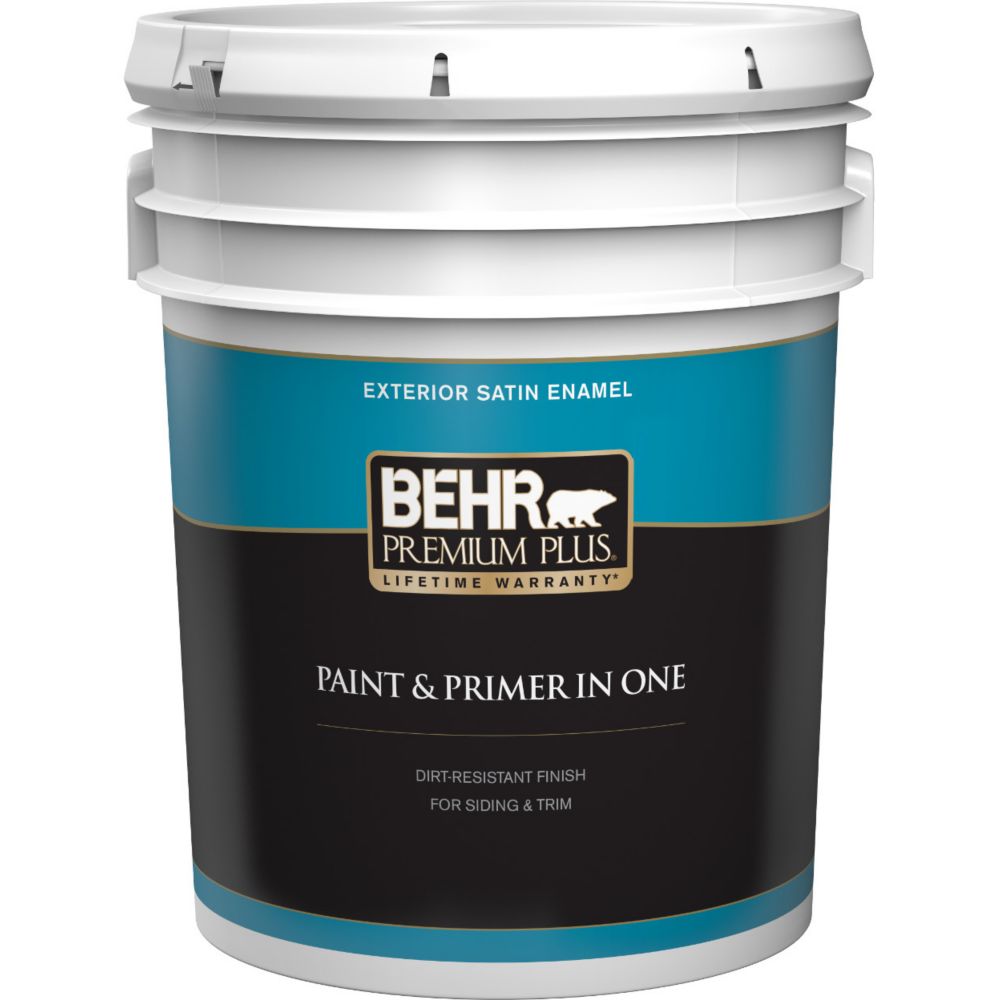 Behr Premium Plus Exterior Paint & Primer in One, Satin Enamel Deep