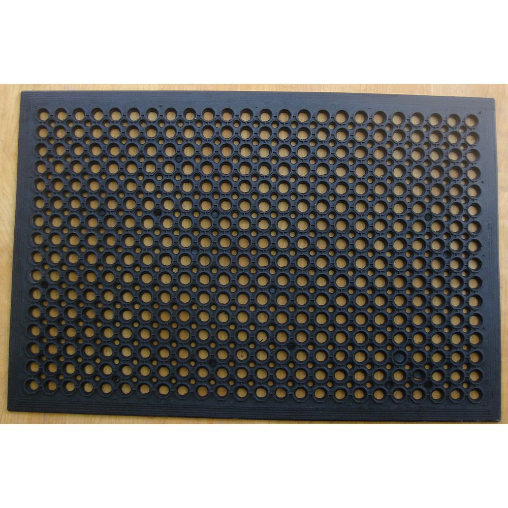 TrafficMaster Black 1 ft. 11.5inch x 2 ft. 11.5inch Indoor/Outdoor Rectangular Ramp Mat The