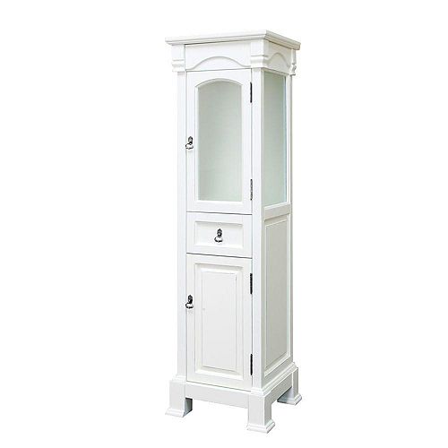 Glacier Bay Bathroom Linen Storage Tower with 3 Open Shelves in White The Home Depot