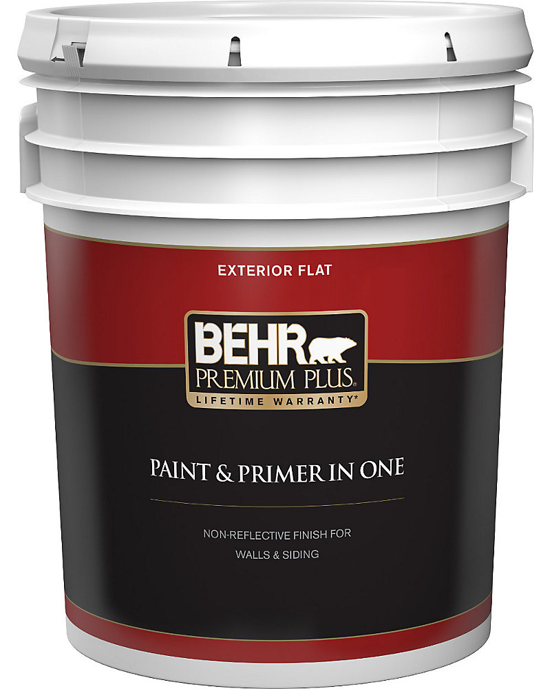 Behr Premium Plus Exterior Paint & Primer in One, Flat ...