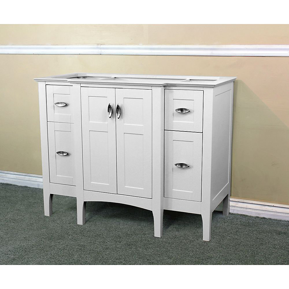 44 Inch W Single Sink Vanity Cabinet Only In White