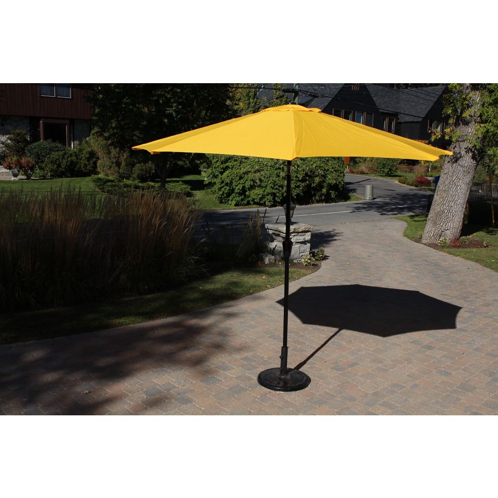 Henryka 9 ft. Market Umbrella in Yellow | The Home Depot ... on {keyword}