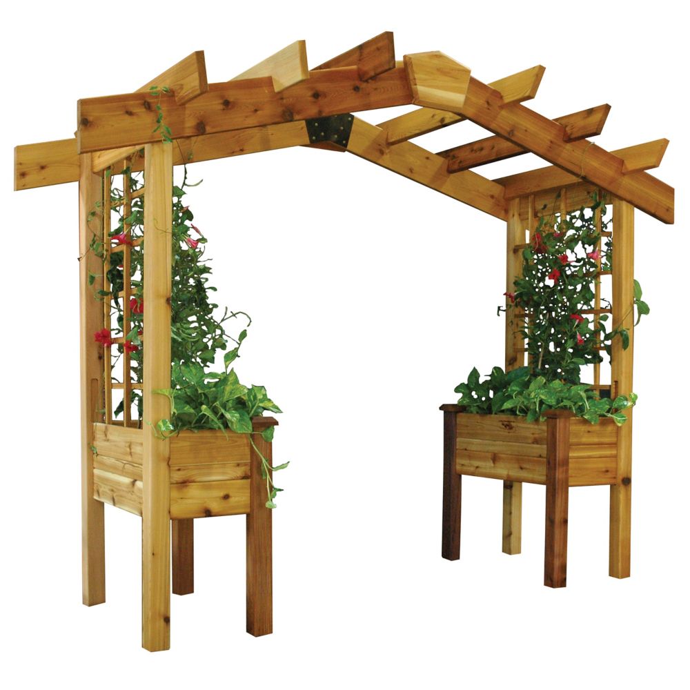3 ft. x 10 ft. x 8 ft. Pergola Planter with Food Safe Finish 3 ft. x 10 ft. x 8 ft. Pergola Planter with Food Safe Finish